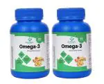 OS Vitals Omega 3 Fish Oil 500mg Capsules With Fish oil EPA + DHA Enriched Pack of 60 Capsules Omega-3 Fatty Acid Capsules for Women & Men | 60 Softgels Pack of 2