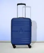 Aristocrat Airstop | Cabin Trolley Bag | Hard Sided Luggage | Polypropylene | Elixir Blue