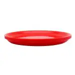 Jaycee Microwave Safe and Unbreakable Red Round Plastic Dinner Plate (pack of 3)