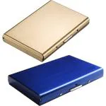 StealODeal Gold Blue Metal Limited Edition ATM 6 Card Holder (Set Of 2)