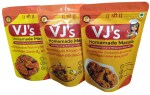 VJS HOMEMADE MASALA - Mutton Dum Biryani Masala + Mangalorean Fish Fry Masala + Mangalorean Chicken Sukka Masala | 600 grams (Pack of 3, Each 200gm), Zip Lock Pack