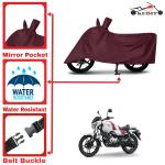Aashtik mart Bajaj V 15 Motorcycle Bike Scooty Cover Maroon Colour Water Resistant - UV Protection & Dust Proof Imported Fabric Quality,Sun Protection,Weather Bike - Scooty Two Wheeler Body Cover Bajaj V 15