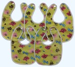 Maalove Waterproof Baby Feeding Bibs/Apron Yellow Pack of 5