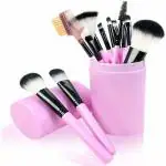 AVTY Extra Soft 12 Pc Premium Makeup Brush Set with Purple Storage Box (Pack of 12)