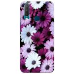 MobiEra Vivo Y15 Purple Flowers Design Plastic Hard Case Cover