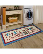Status Contract Multicolor Nylon Printed Durable Nonslip Backer Floor Runner Rug Carpet Mats For Laundry - 55 x 140 cm Or 22 x 55 Inch