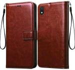 Beingstylish Brown Leather Flip Back Cover Case For Samsung Galaxy A10