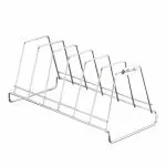 FINE ARTS Stainless Steel Small Size Plate Stand | Dish Rack | Lid Holder (Small,2, Tiered Shelf)