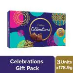 Cadbury Celebrations Chocolate Gift Pack, Assorted, 178.8g, (Pack of 3)