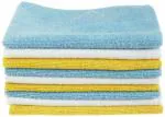 Zollyss Microfiber Cleaning Cloth/Towels Kitchen Wipes, Microfiber Cloth for car, Bike Cleaning and Home Cleaning, Glass Cleaning Cloth (Multicolor) - Pack of 5