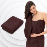 Sassoon Caldezonia Ultra Soft Microfiber 1 Piece Bath Towel 450 GSM (60X120 cm) Cocoa
