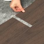 Indian Royals PVC Flooring Planks Tiles Self Adhesive Peel & Stick Wooden Design, 18 Planks, 36 Square Feet (Dark Brown_Oak)