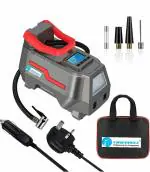 TIREWELL TW-1666 Tire Inflator AC 220V / DC 12V Digital Air Pump Compressor Portable Heavy Duty Tyre Inflation with Auto Shut Off & LED Light for Car SUV Bike & Home Use (200 PSI)