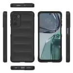 Casotec Back Cover for Motorola Moto G62 5G | Full Camera Protection | Liquid Silicon Case | Flexible Bumper Case for Motorola Moto G62 5G (Black)