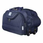 MEDLER Epoch Nylon 55 litres Waterproof Strolley Duffle Bag- 2 Wheels - Luggage Bag - (Navy Blue)
