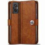 COVERBLACK POCO M5 Flip Cover | Full Body Protection | Wallet Button Magnetic Closure Book Cover Leather Flip Case for POCO M5 - Executive Brown