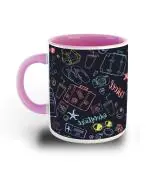 Whats Your Kick Bag Sleeper Boarding Pass Star Fish With Black Background Printed Pink Ceramic Coffee Mug 325 ML