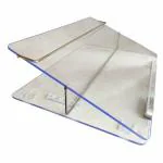 Goodwill Tech Acrylic Plastic 15 X 21 Inch Laptop Desk Table Top with Foldable Transparent, Adjustable 7mm Writing Desk Stand and Z-Type Design Finish for Study, Office (Black)