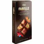 Fabelle Milk Choco Mousse with Nuts and Berries Bar, Centre-Filled Luxury Bar with Visibly Topped Nuts & Berries, 121g