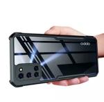 A rtistque Hard Transparent Acrylic Armor Clear Back Cover Case for Oppo A54 Anti-Drop Shockproof TPU Edge - Black