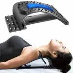 FirstFit Neck Stretcher for Neck Pain Relief | 4 Height Adjustable Level for Neck and Shoulder | Upper Back and Shoulder Relaxer for Muscle Relax and Spine Alignment - Multicolor