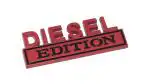 Incognito Diesel Edition Fuel Tank Emblem Sticker for Accurate Fueling (Red Black)
