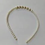 THE MAXIM 12PCS PEARL HAIR BAND WHITE AND GOLDEN COLOUR HAIR BAND