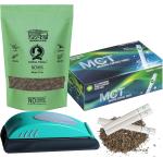 Royal Swag Combo Pack Manual Cigarette Rolling Machine With Cigarette Tube Menthol Flavour Filter 100 count Tube And Premiun Herbal Mixture 100 gram