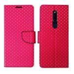 A D Enterprises Pink Dot Flip Cover for Oppo F11 Pro | Magnetic Case | Shock Absorbent | Flip Cover Oppo F11 Pro