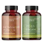 Ziist Combo of Lion's Mane0+7 Mushroom Mix with Citrus Bergamot Dietary Supplement for Memory-90 Cap
