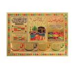 Hawai Mecca Madina Ayatul Kursi Muslim Islamic Quotes Gold Plated Photo Poster for Worship Use SFDI553_NOF 5X7 INCH