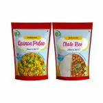 DRYFII - Ready to Eat Healthy Quinoa Pulao (75 g) & Chole Rice (100 g) Combo Natural Ingredients, No Preservatives, No Artificial Colors & Flavors, Rehydrated Wt. 600 gm