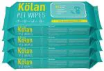 Kolan Eco-Friendly Pet Grooming Wipes, 60 Count (Pack of 4) | 100% Biodegradable Fabric & Fragrance | For Dogs, Cats, Puppies, Rabbits, and Small Pets