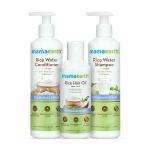 Mamaearth Rice Water Hair Treatment Kit (Shampoo 250ml + Conditioner 250ml + Hair Oil 150ml)