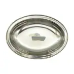 pujaNpujari Stainless Steel Oval Shape Coconut Braker Plate to Break Coconut for Pooja Room Kitchen Tool Set (Cutter)