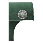 CHAITANYA EMPORIUM intricate green stone round silver studs