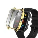 LIRAMARK Soft TPU Front Protection Case Cover for Amazfit Bip U Pro/ BIP U/ GTS 2 Mini/Bip S /Bip S Lite /Bip /Bip Lite Smart Watch (Gold)