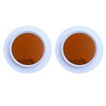 Apsmotiv Reflex Reflector with White Metal Base Suitable for Tractor Truck Trailer Bus - Amber