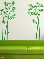 Trends on Wall Green Long Bamboo Stick Design Wall Sticker 66 x 60 cm