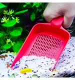 Vayinato Red, Blue Aquarium Fish Tank Gravel Sand Scoop Shovel Cleaning Tool Red Or Blue