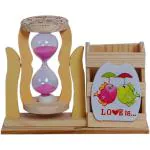 ProOffice 1 Compartments Wood, Glass Pen Stand (Multicolor)