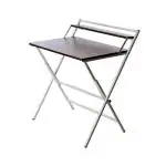 Faburaa Venus 30x21 Shelf Portable and Foldable Table for Home and Office (Light Brown, 30x21)