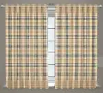 Riftree Polyester Digital 3D Print Window/Door Curtain for Kids Room & Living Room Pack of 2 Pieces (Sweet Home Beige, 4 x 9 FEET)