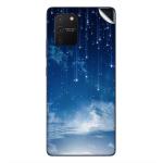 GADGETSWRAP Printed Vinyl Skin Sticker for Samsung Galaxy S10 Lite - Sky Moonlight Nature Night Stars Clouds