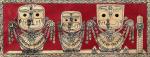 ArtSage Exclusive Hand made painting, Pattachitra Hand painted art, Jagannath Dark Red Background Unframed on Silk Cloth Hand painted painting for Home & Office (42x16.5 cms)