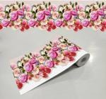 WallDesign Tile Border Multicolor Rose Flowers Design For Bedroom, Living, Kitchen (5.25 Inch Width x 5 Feet Length)