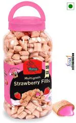 Momsy Premium Multigrain Strawberry Fills (Made with Oats, Corn, Wheat, Rice, Zero Cholesterol 450gm