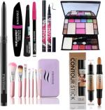 Bingeable Kajal And 3 In1 Waterproof Eyeliner Mascara 36H Brush 2In1 Contour Stick 6171 Makeup Kit (Set Of 6)