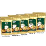 GOLDEN MILLETS Combo Pack of 5 Unpolished Millet Rice 1kg each | Kodo 1Kg, Foxtail 1Kg, Barnyard 1Kg, Little 1Kg, Browntop 1Kg| 100% Gluten Free & Natural |High Protein & More Fiber