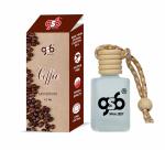 GSB Coffee Hanging Car Air Freshener | Long Lasting Car Perfume In Glass Bottle With Wooden Diffuser Lid | 10 Ml